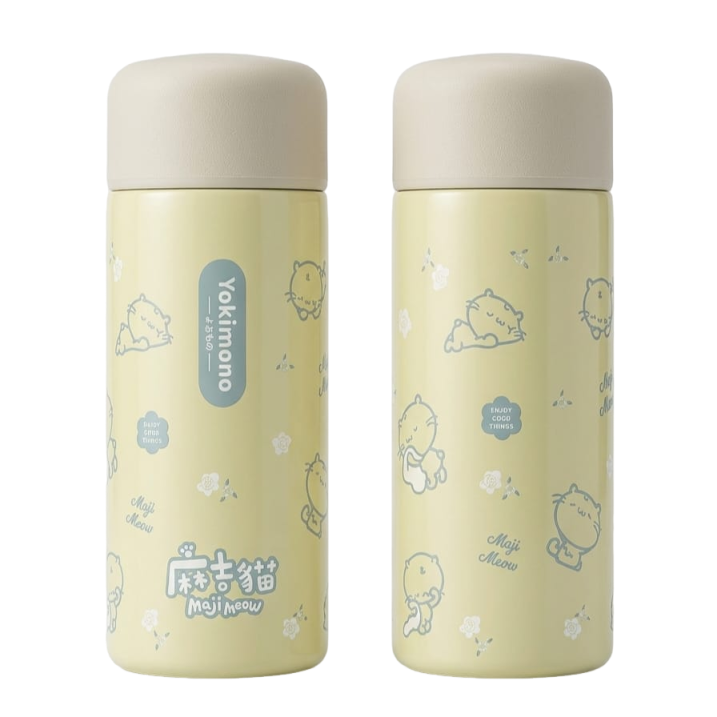 Yokimono x 麻吉貓迷你保溫杯-150ml (淺綠色)