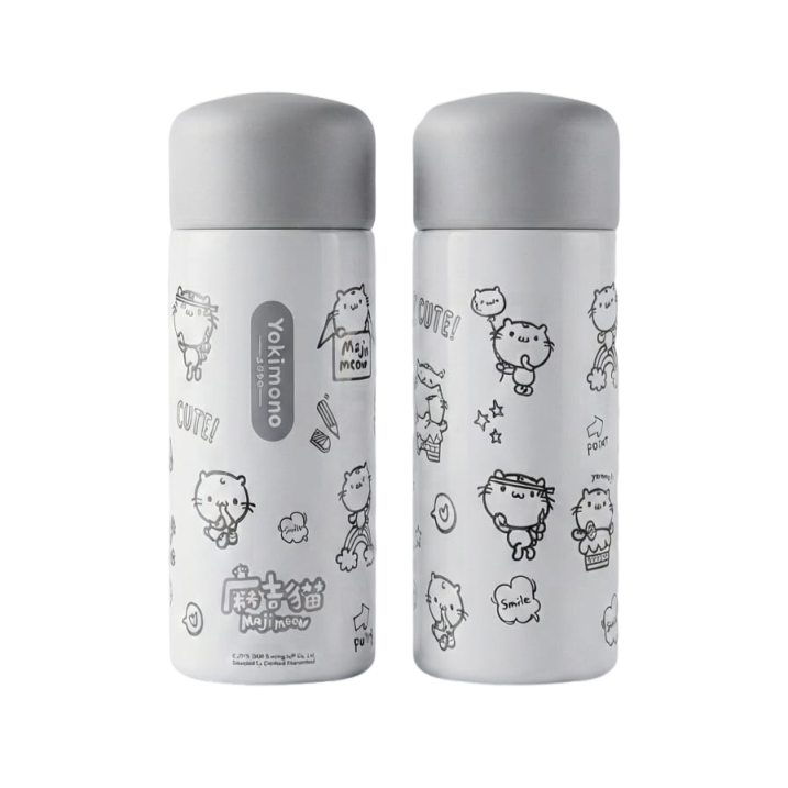 Yokimono x 麻吉貓迷你保溫杯-150ml (淺灰色)